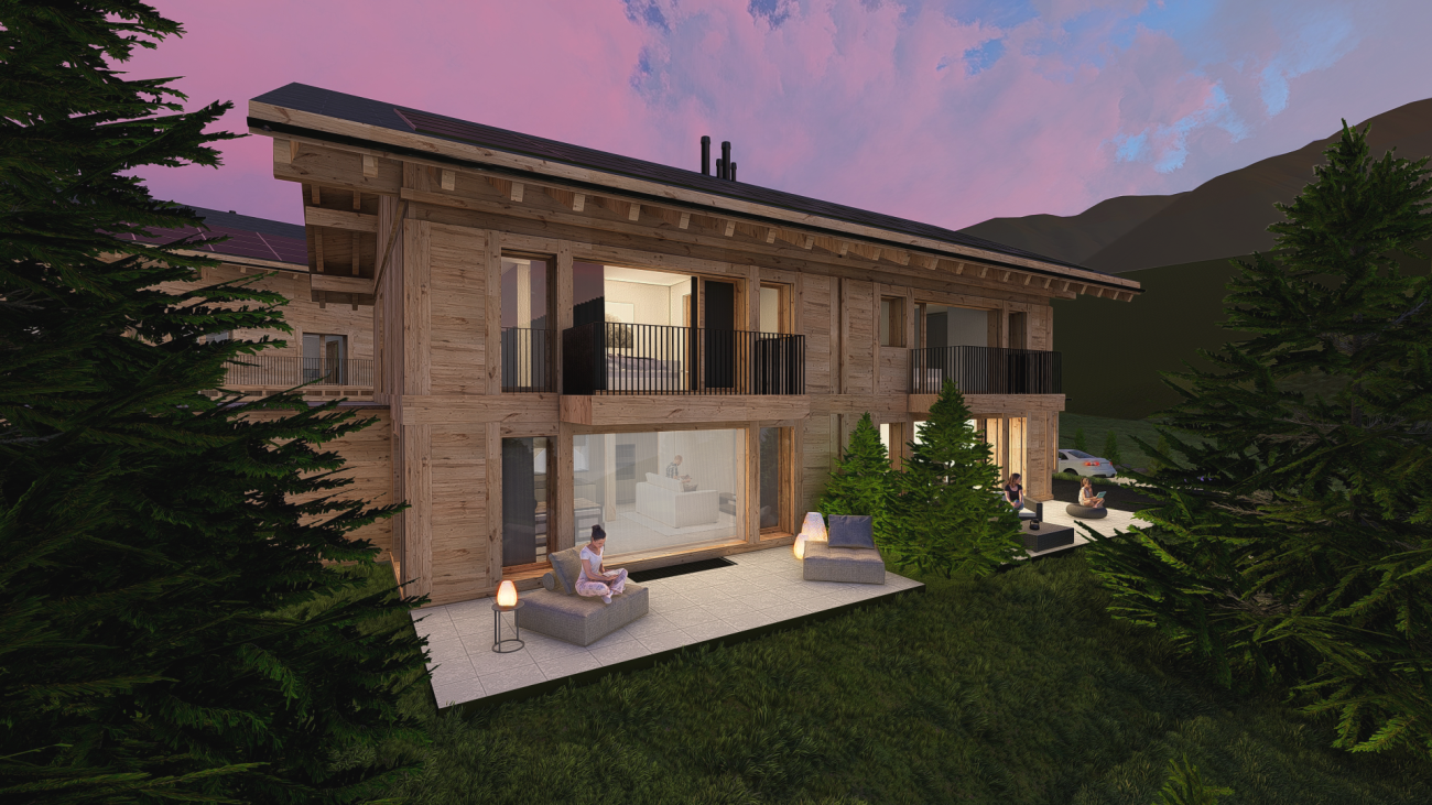 5.5-Zimmer-Doppeleinfamilienhaus als hochwertiger Erstwohnsitz (3C) in Davos Wiesen