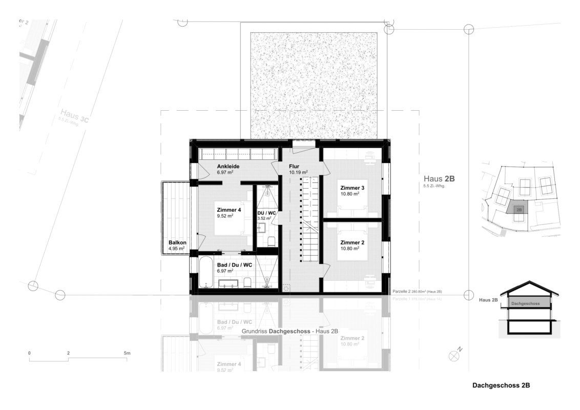 5.5-Zimmer-Doppeleinfamilienhaus als hochwertiger Erstwohnsitz (2B) in Davos Wiesen