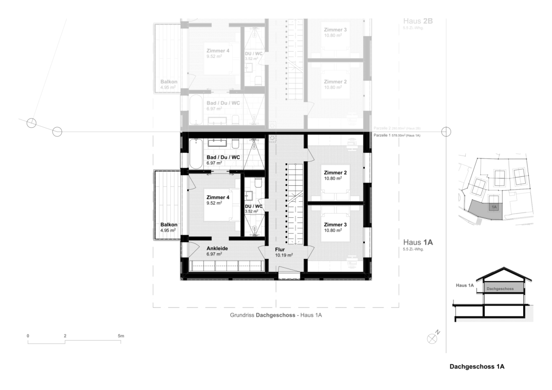 5.5-Zimmer-Doppeleinfamilienhaus als hochwertiger Erstwohnsitz (1A) in Davos Wiesen