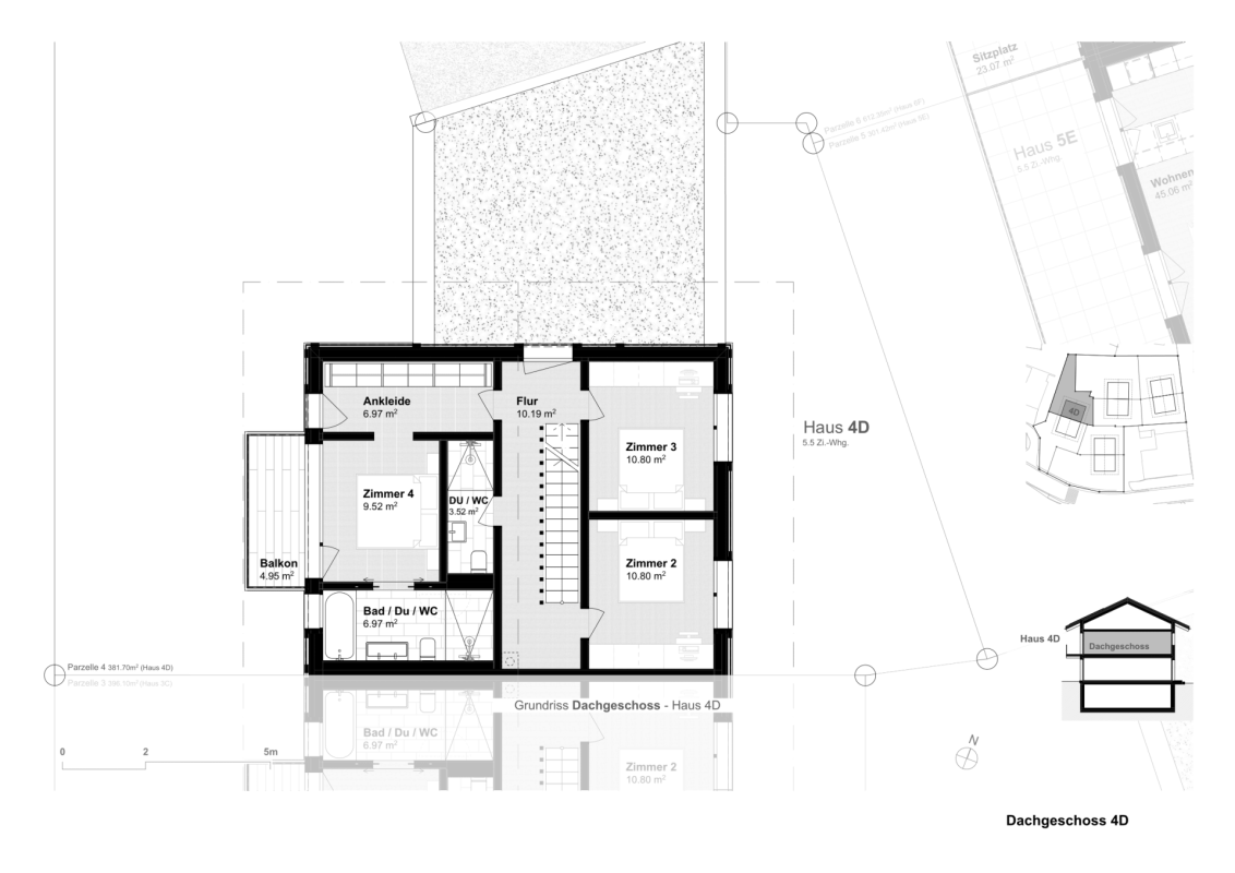 5.5-Zimmer-Doppeleinfamilienhaus als hochwertiger Erstwohnsitz (4D) in Davos Wiesen