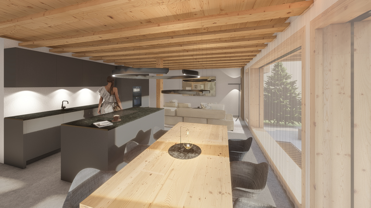 5.5-Zimmer-Doppeleinfamilienhaus als hochwertiger Erstwohnsitz (4D) in Davos Wiesen