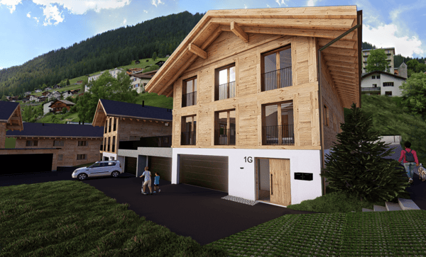5.5-Zimmer-Doppeleinfamilienhaus als hochwertiger Erstwohnsitz (7G) in Davos Wiesen
