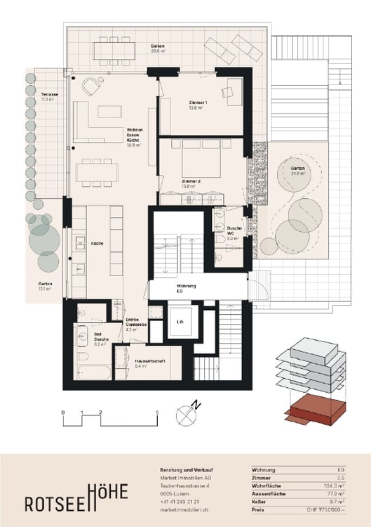 Ihre Attikawohnung zwischen Stadt und See 7