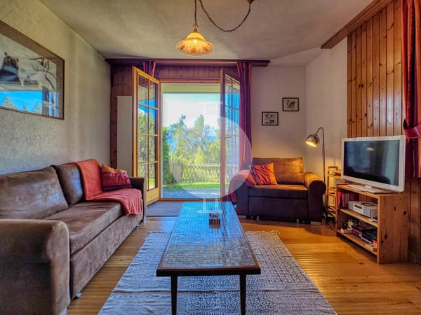 Magnifique appartement 1.5 pièces en rez-de-jardin situé aux Mayens-de-l'Ours 1