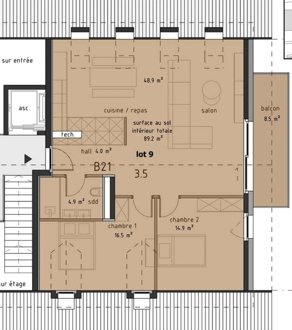 Première location – Appartement neuf de 3,5 pièces 22