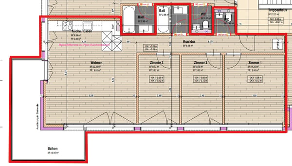 Zentral gelegene 4.5-Zimmerwohnung im Spiegel 12