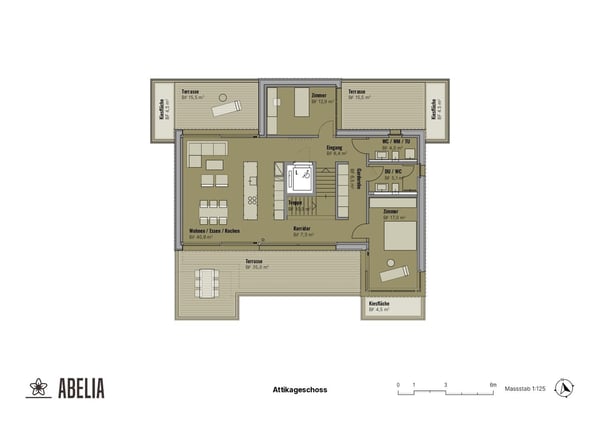 Licht, Freiheit, Ausblick Neubau-Attikawohnung mit drei Terrassen 3