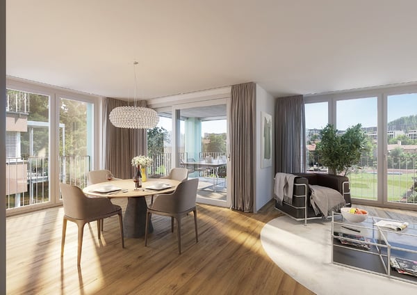 Licht, Freiheit, Ausblick Neubau-Attikawohnung mit drei Terrassen 1