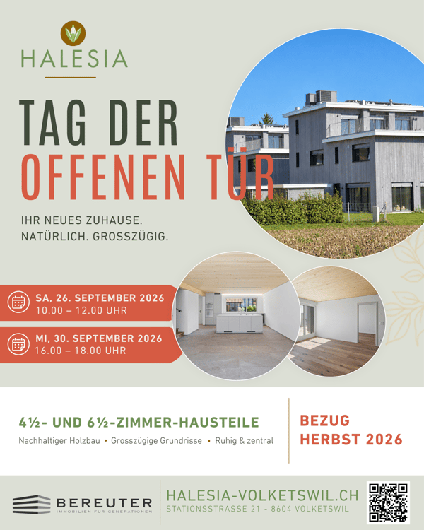 Tag der offenen Tür Exklusiver 5.5-Zimmer-Hausteil mit modernem Wohnkonzept