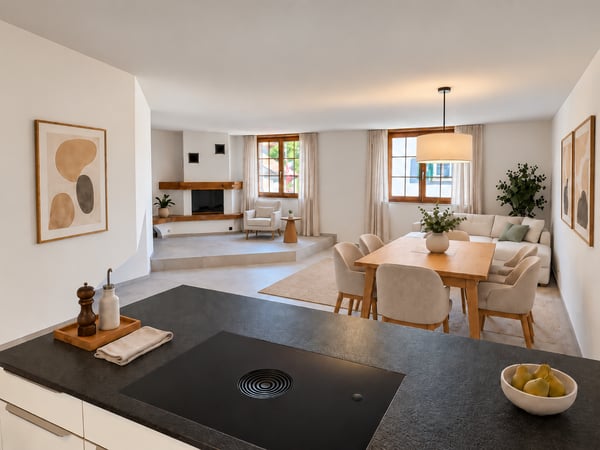 Frisch kernsanierte 4.5-Zimmer-Wohnung mit Cheminée in Dachsen