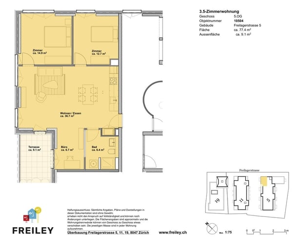 Wohlfühloase: Bezug in eine moderne 3.5 Zimmerwohnung an Top-Lage 9
