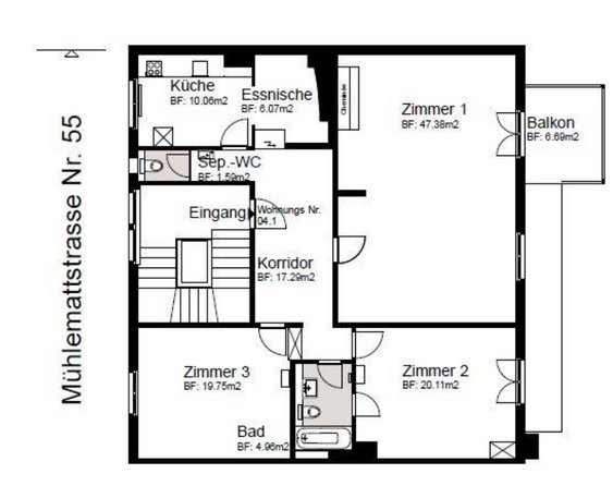 Schöne grosse Wohnung im Mattenhofquartier 7
