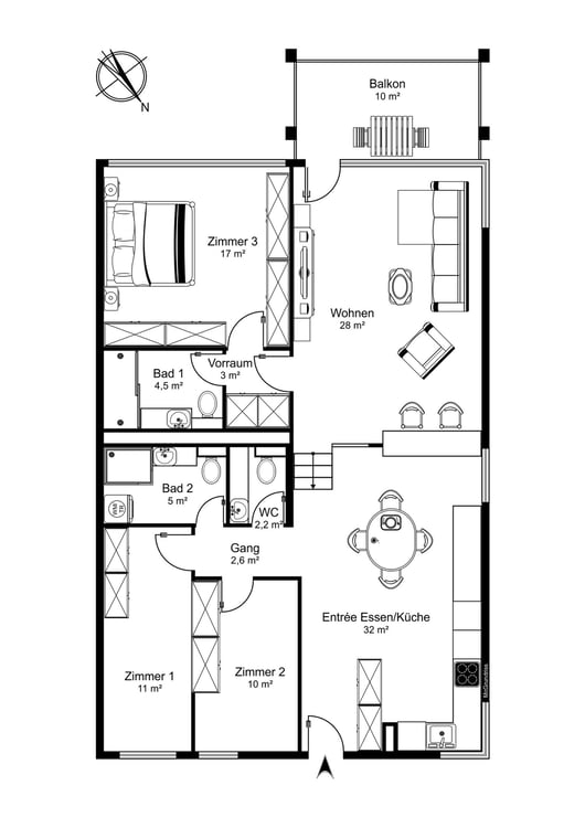 Designer-Wohnung in beliebtem Quartier Haslen 12