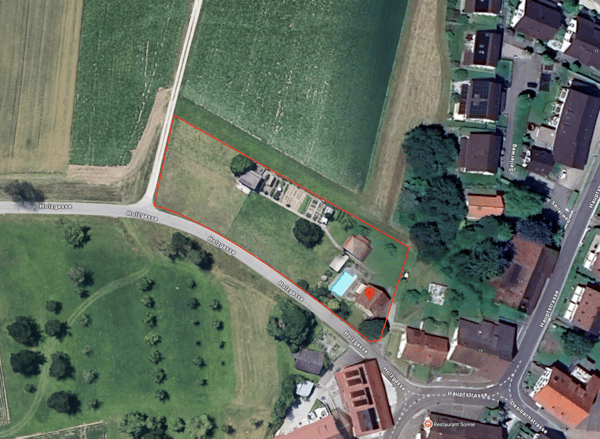 Attraktive Baulandparzelle mit zusätzlicher Landwirtschaftszone 1