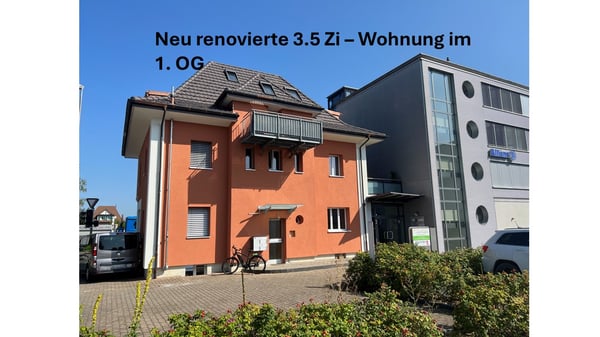 Zu vermieten per 1. April 2026 o. n. Vereinbarung 1.5 Zimmer Wohnung in 3 Familienhaus 1
