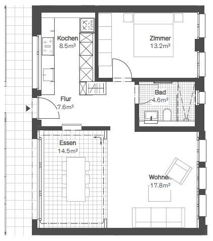 2.5-Zimmer Neubau-Wohnung - modern, pfiffig, zentral! 10