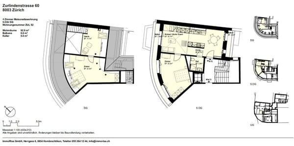 3.5 room attic duplex by Schmiede Wiedikon 11