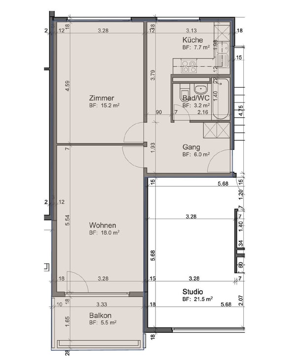 Nachmieter für gut angebundene, moderne 2-Zimmer Wohnung 2