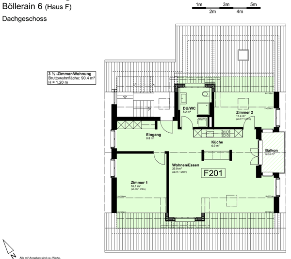 Ein Bjoux unter dem Dach für Individualisten 3.5 Zimmer 90m2 2
