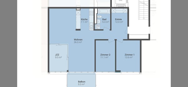 3-Zimmer-Wohnung mit Balkon 3