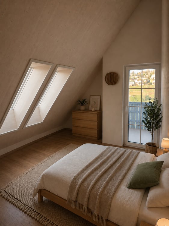 Helle Dachwohnung mit grossem Balkon und moderner Ausstattung 2