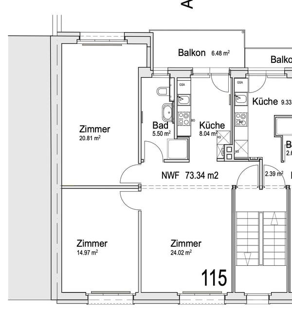 3 Zimmer-Wohnung, 4057 Basel 9
