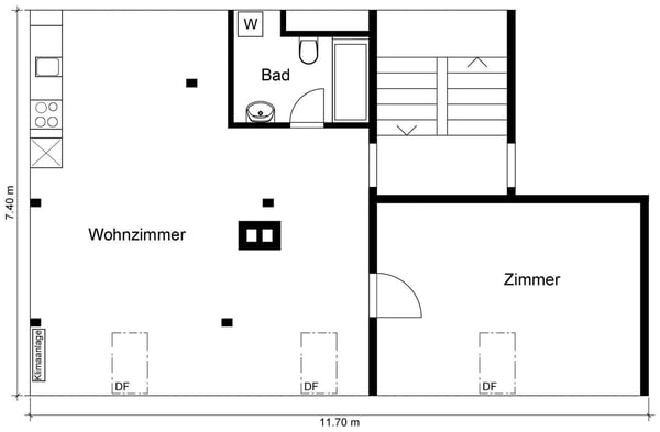 Charmante und helle Dachwohnung mit Holzbalken 7