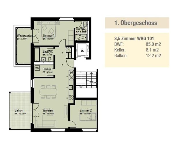 Nachmieter für 2.5 Zimmer Wohnung in Niederglatt ZH gesucht - per 15.12.2026 10