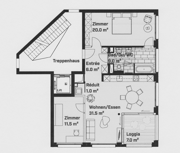 Urbaner Komfort mit Loggia - im Wohnprojekt Edensieben bei Sihlcity 10