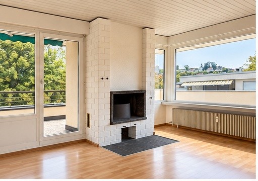Grosszügige 4.5-ZWG mit Cheminée und weitläufiger Terrasse