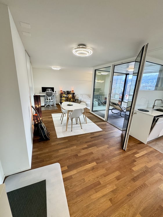 Möblierte Neubauwohnung mit Loggia und Weitblick zur Untermiete 1