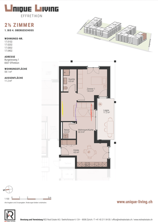 Moderne 2.5-Zimmer-Neubauwohnung mit Bergsicht 4 Min. zum Bahnhof Effretikon 12