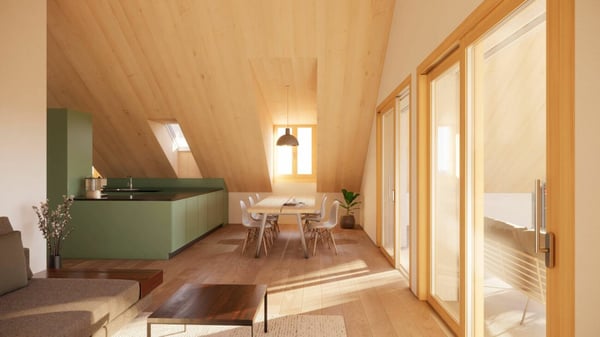 Baustart ist erfolgt - Idyllisches Auslikon - 1 1/2 Zimmer Dachwohnung 1