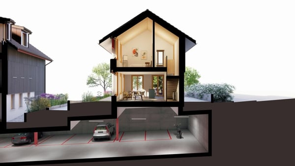 Baustart ist erfolgt - Atelierhaus - Hausteil Nord mit 1 1/2 Zimmern 2