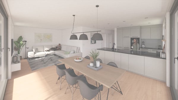 Neubauprojekt an der Sonnenstrasse in Nussbaumen - Wohnung Nr. 2 - Geschosswohnung 3