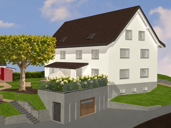 Modernes Reihenhaus in Hüntwangen – Neubau mit Terrasse und Garage 2