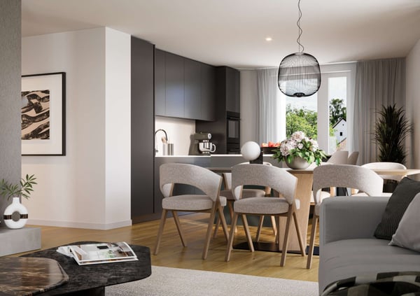 CIRCLE SEVEN Architektur von Tilla Theus: 1.5 Zimmer-Gartenwohnung 1