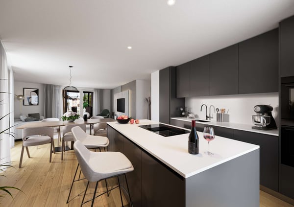 CIRCLE SEVEN Architektur von Tilla Theus: 1.5 Zimmer-Gartenwohnung 2