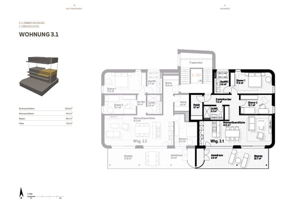 GROSSE 1 1/2-ZIMMER WOHNUNG, PARTIELLE SEESICHT, SONNIG, RUHIG, MITTEN IM DORF 4