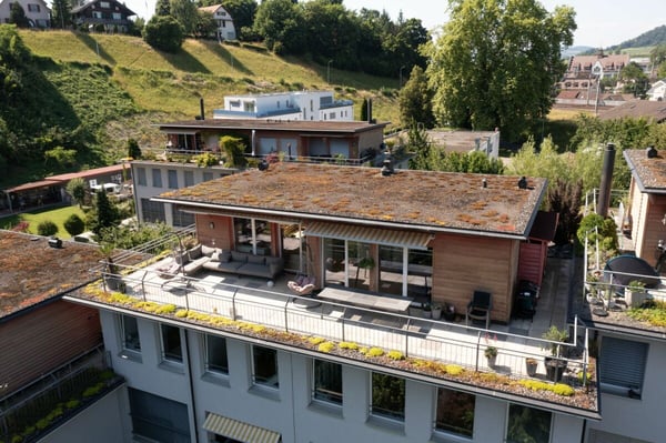 Wohnen über zwei Ebenen - Grosszügige Maisonette-Attikawohnung mit Weitsicht im Bezirk Baden 15