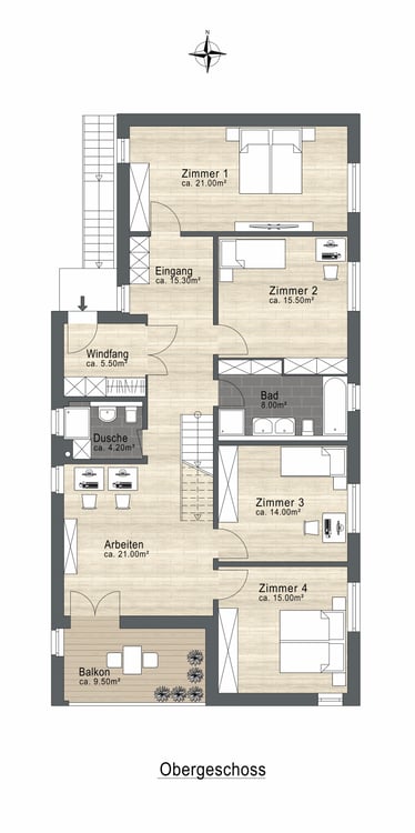 Begeisternde 5.5-Zimmer-Duplex-Wohnung mit zusätzlichem offenen Wohnraum 15