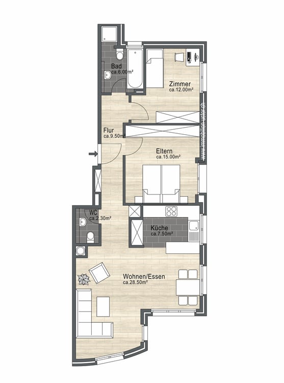 Charmante, zentrumsnahne 3.5-Zimmer-Gartenwohnung in Uster 14