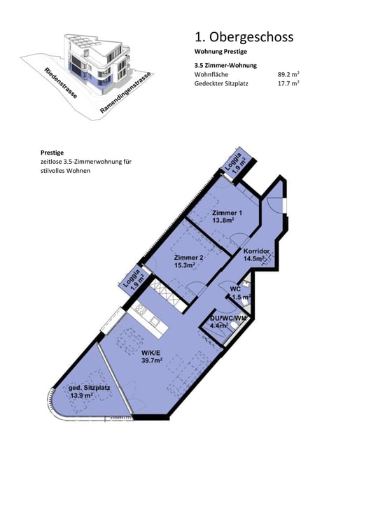 Baustart erfolgt! Neubauprojekt Triangulum Gommiswald 3.5 Zimmer Wohnung 4
