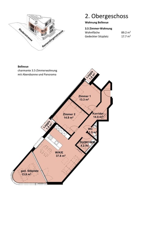 Baustart erfolgt! Neubauprojekt Triangulum Gommiswald 3.5 Zimmer Wohnung 5