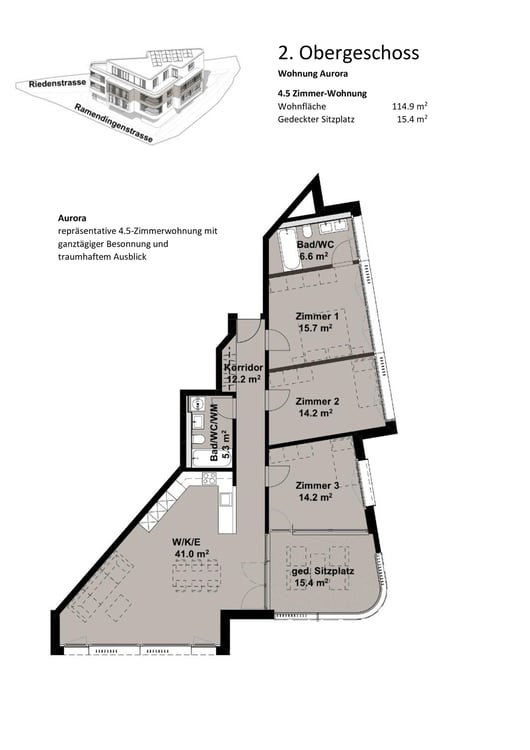 Baustart erfolgt! Neubauprojekt Triangulum Gommiswald 4.5 Zimmer Wohnung 6