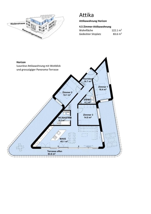 Baustart erfolgt! Neubauprojekt Triangulum Gommiswald Attikawohnung 4