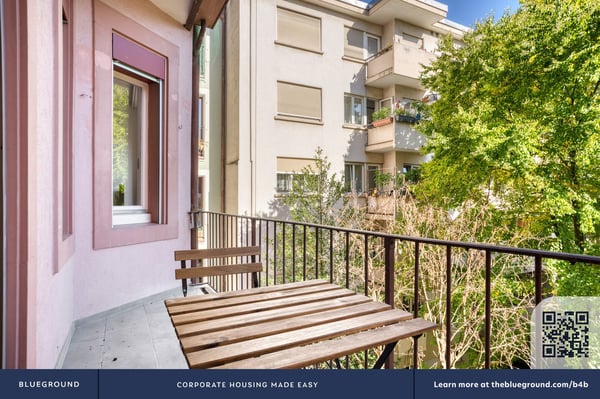 Gehobene Gundeldingen 1Zim +W/T & Lager, nah Basel SBB, über Blueground 4