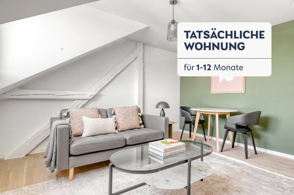2.5 Zr im Weinegg, 10 Min. z Seefeld, voll möbliert, flex Mietdauer 1