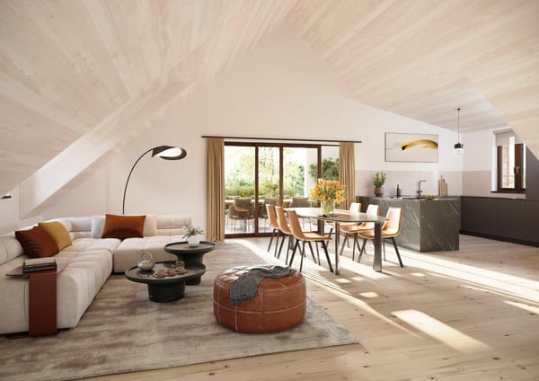 Spektakuläre 4.5 Zimmer Dachwohnung mit Ausblick 1