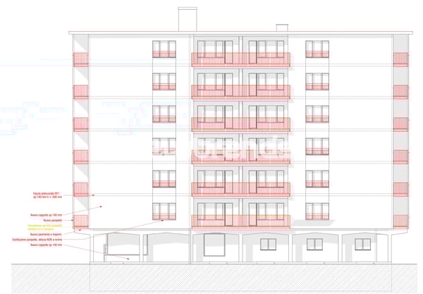 Mendrisio, palazzina a reddito in centro città con magazzino, 13 box a 9